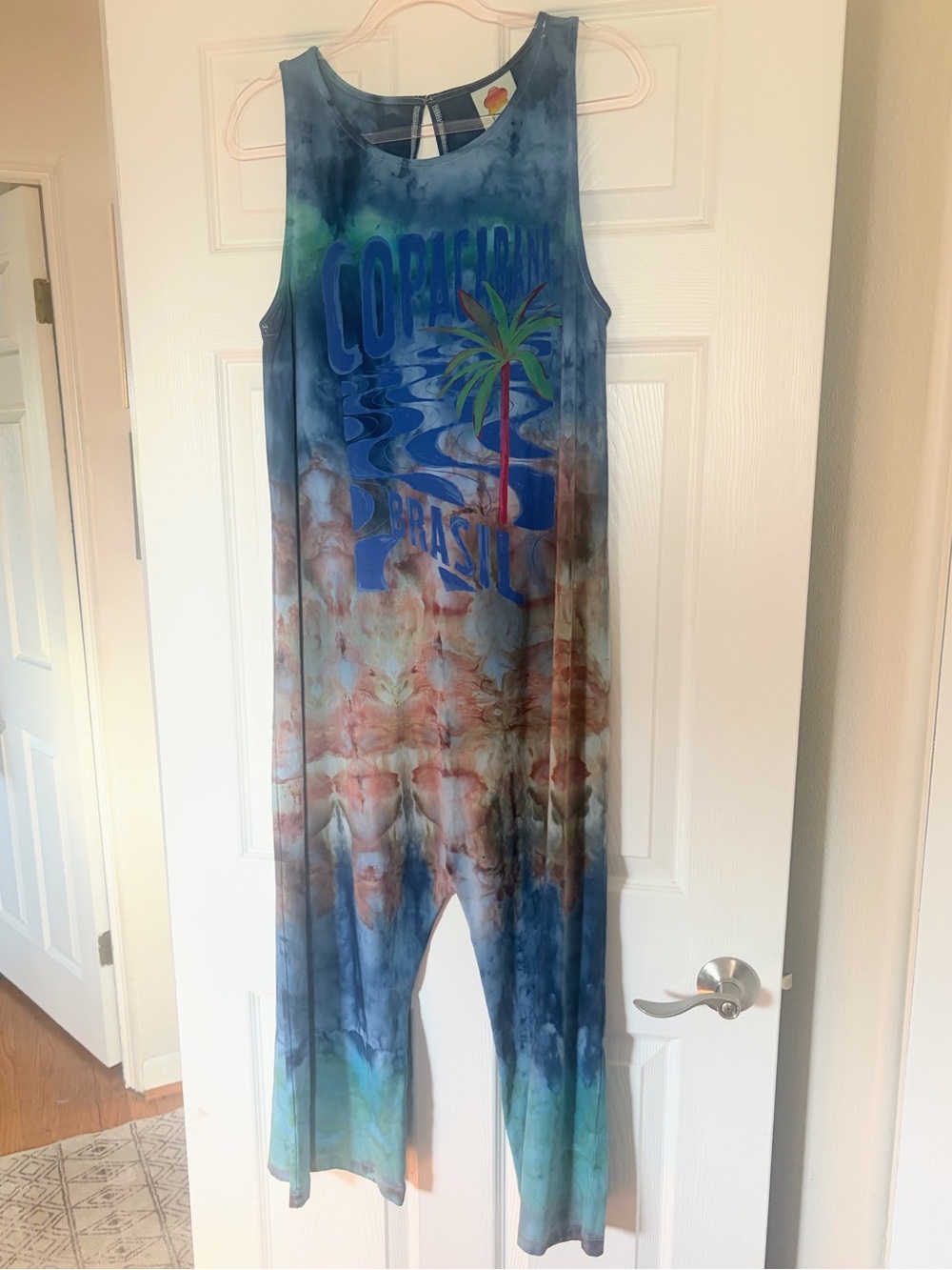 Farm Rio Oversized Cotton Tye Dye Jumpsuit.